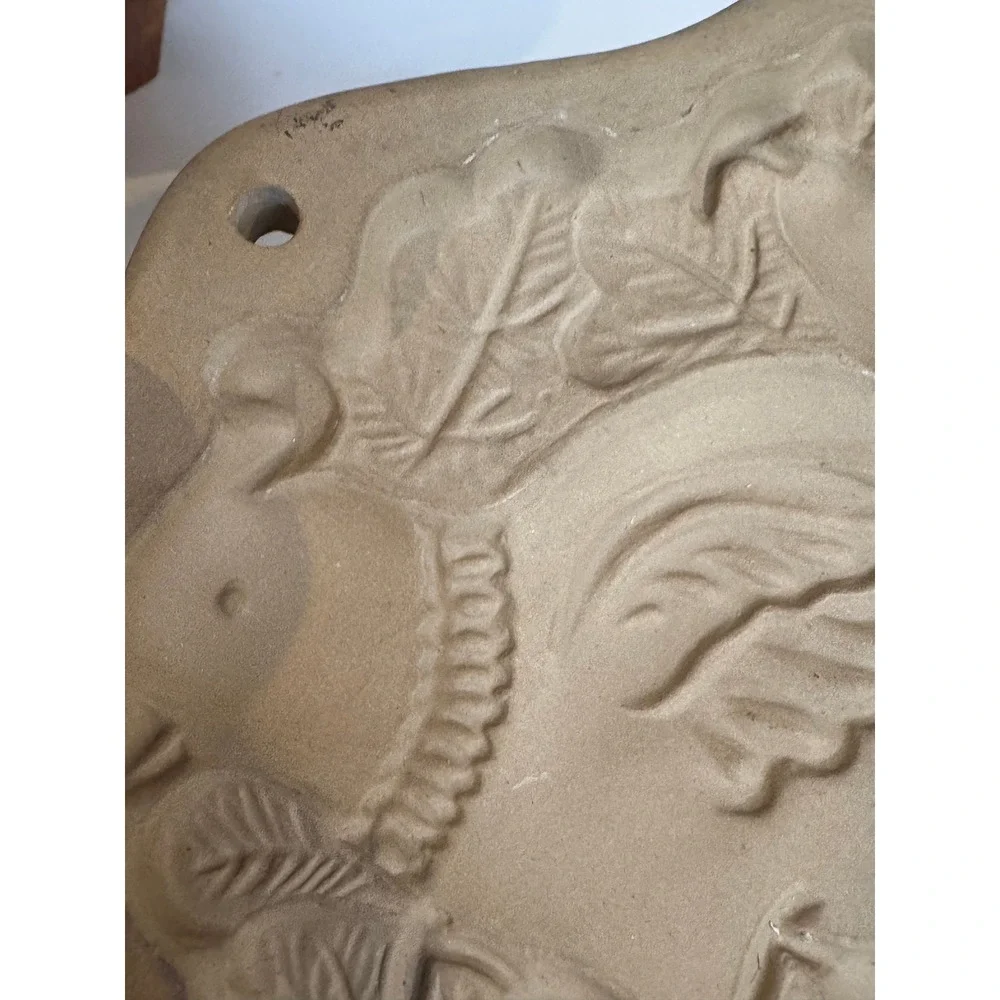 Vintage‎ Brown Bag Cookie Art Hill 1990 Partridge in a Pear Tree Mold Stoneware